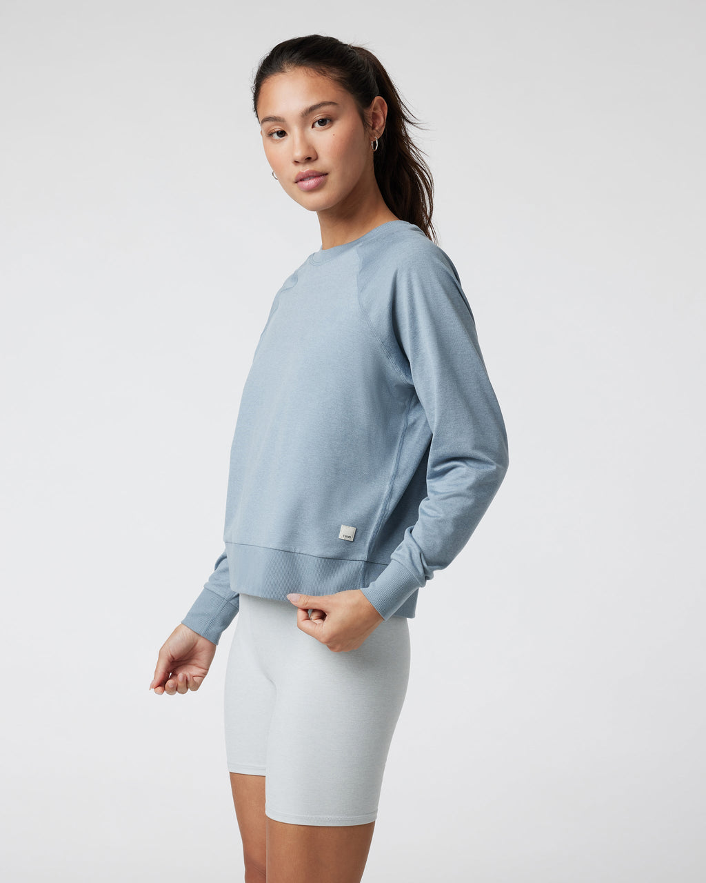 Long Sleeve Halo Crew | Flint Heather