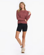 Long-Sleeve Halo Crew | Rosewood Heather