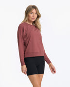 Long-Sleeve Halo Crew | Rosewood Heather