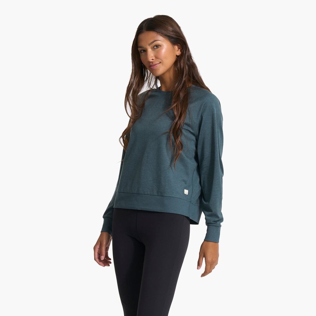 Long-Sleeve Halo Crew | Stone Heather