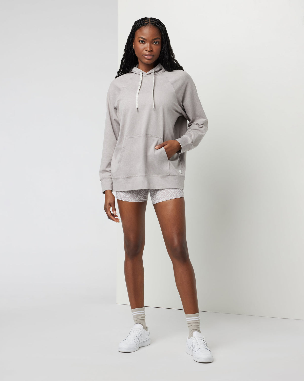 Halo Oversized Hoodie | Soft Pewter Heather