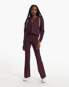Granite Cropped Hoodie | Cerise Heather