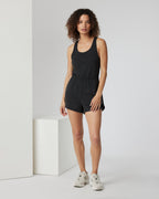Halo Retro Romper | Black Heather