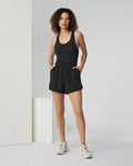 Halo Retro Romper | Black Heather