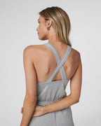 Halo Retro Romper | Pale Grey Heather
