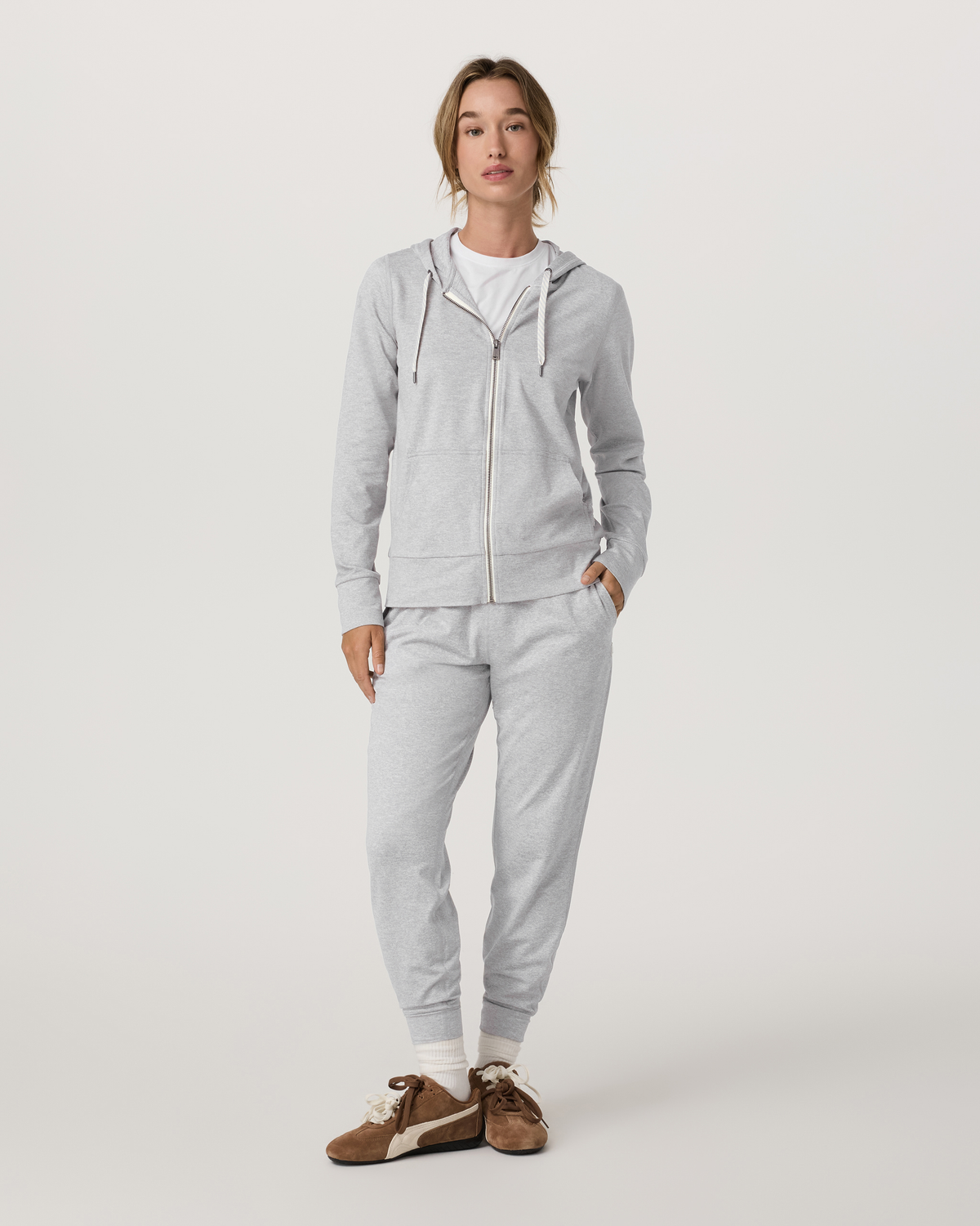 Performance Jogger - Long | Pale Grey Heather
