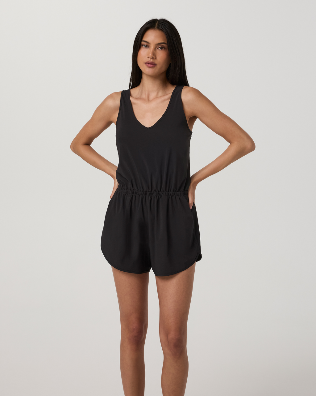 Villa Tank Romper | Black
