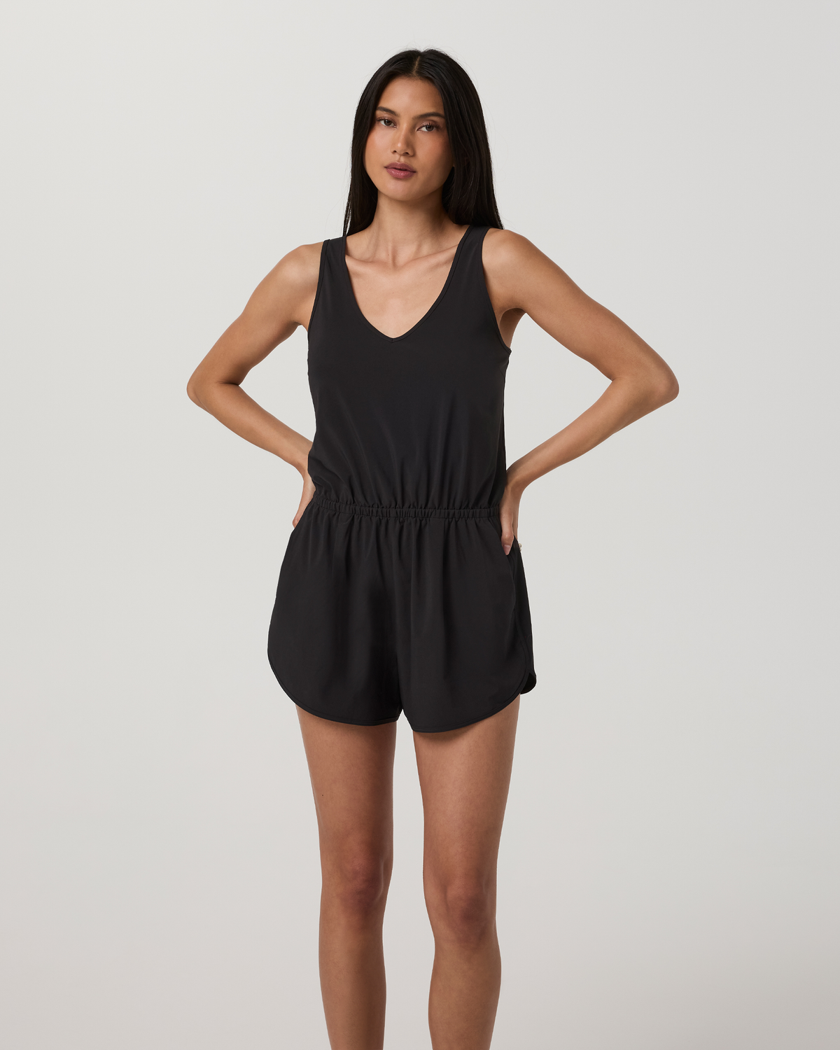 Villa Tank Romper | Black