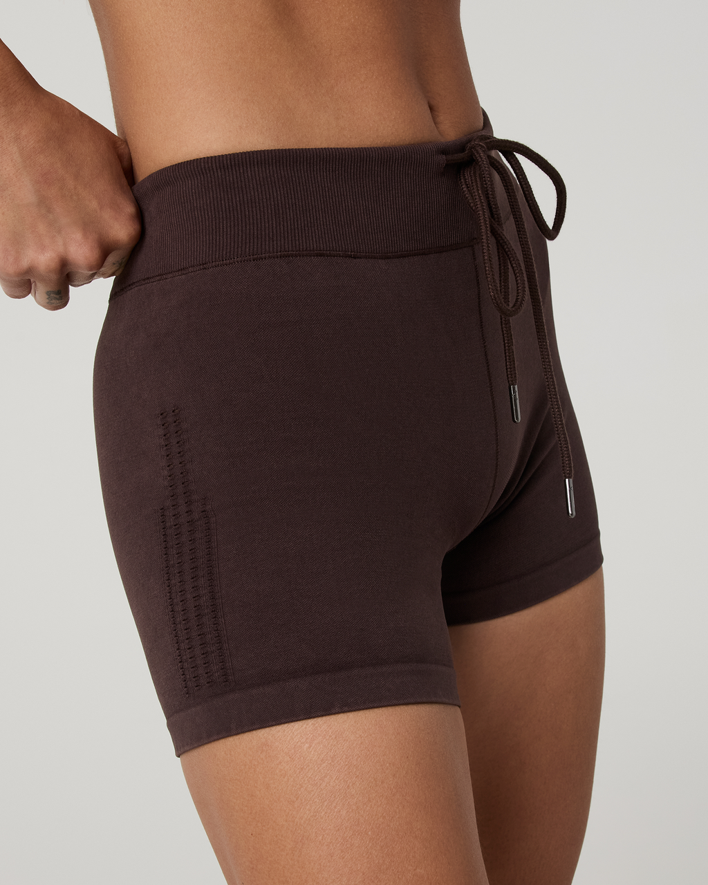 Pointelle Seamless Short 4 | French Roast