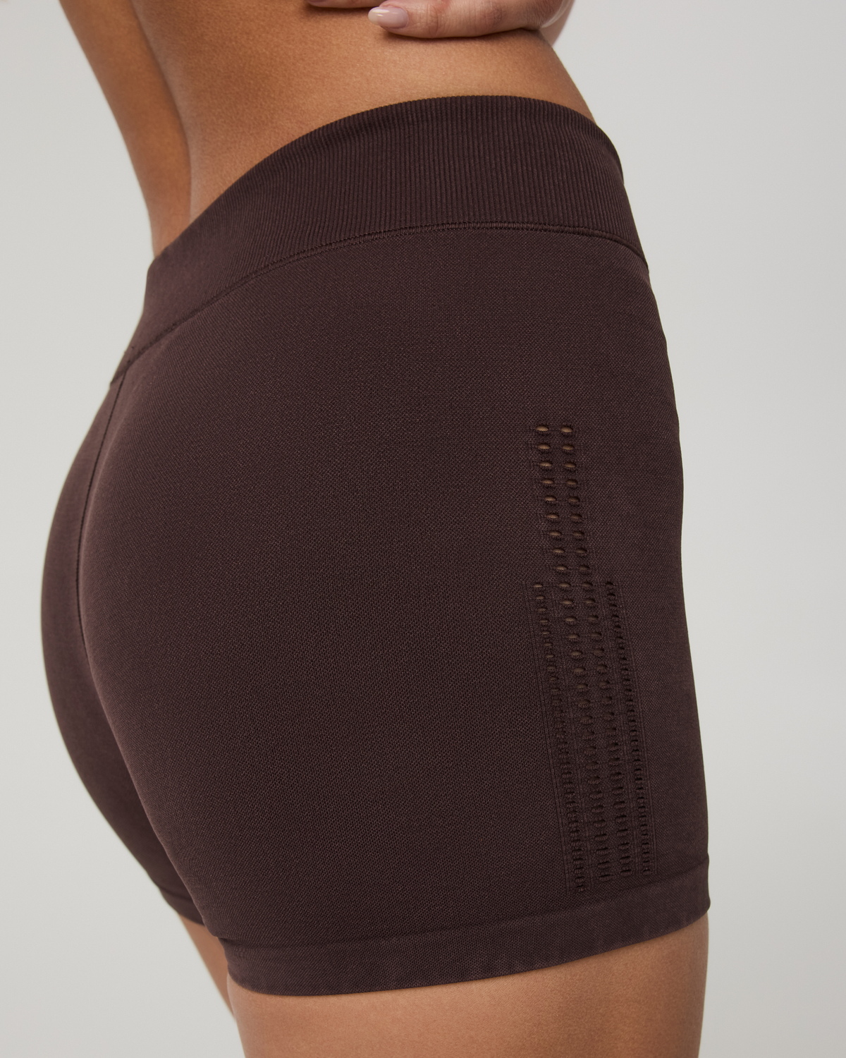 Pointelle Seamless Short 4 | French Roast