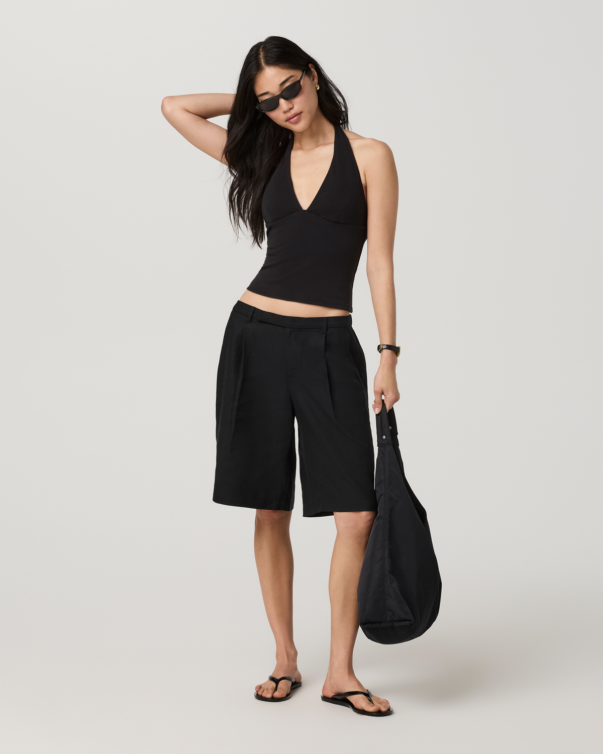 Trestles Low Slung Trouser Short | Black