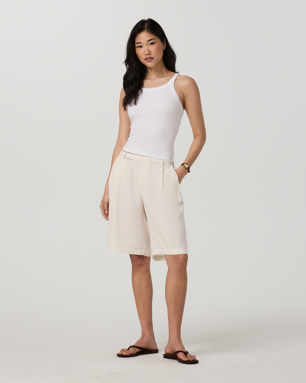 Trestles Low Slung Trouser Short | Natural