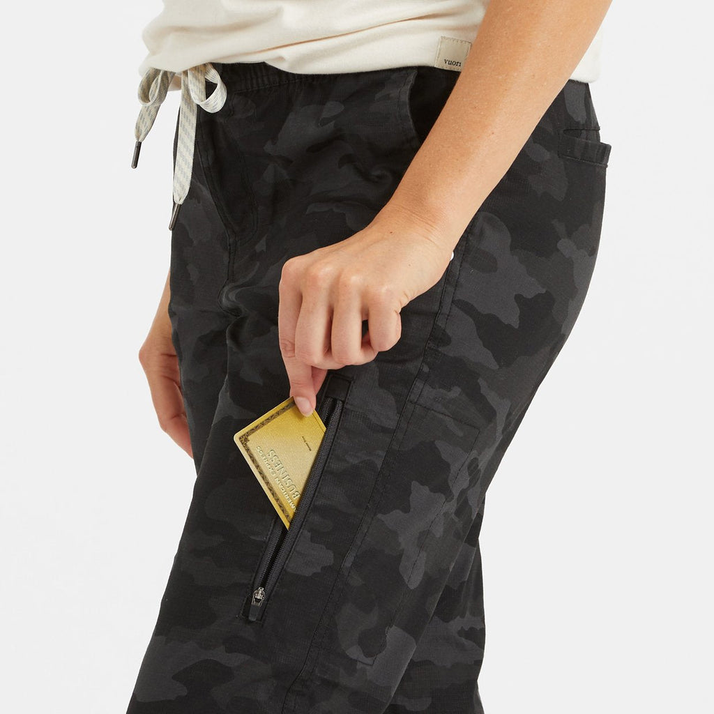 Womens Ripstop Pant | Black Camo