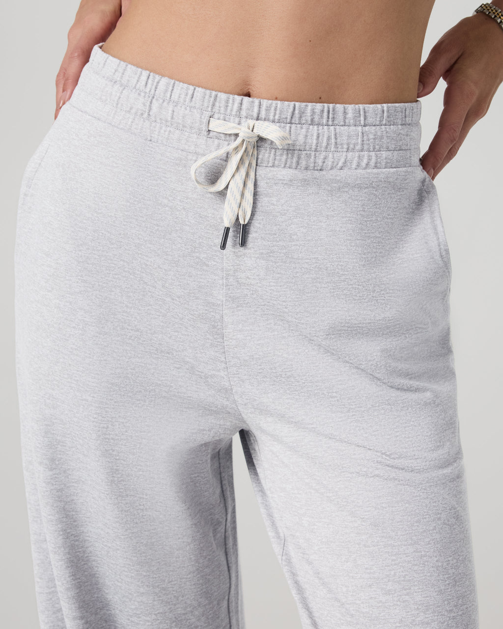 Halo Essential Wideleg Pant | Pale Grey Heather