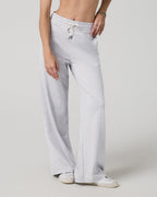 Halo Essential Wideleg Pant - Short | Pale Grey Heather