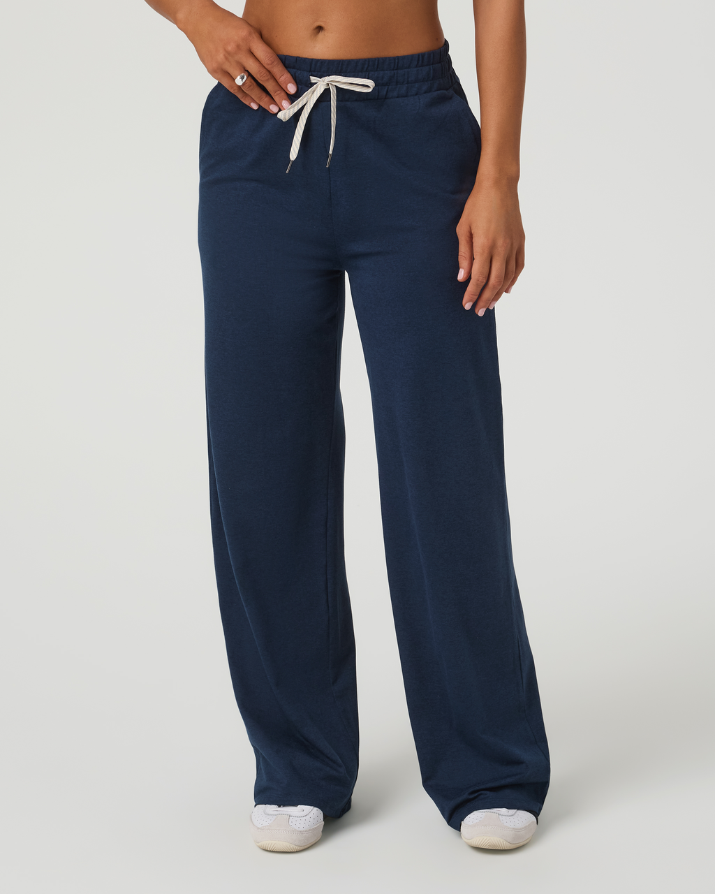 Halo Essential Wideleg Pant - Short | Blue Coast Heather