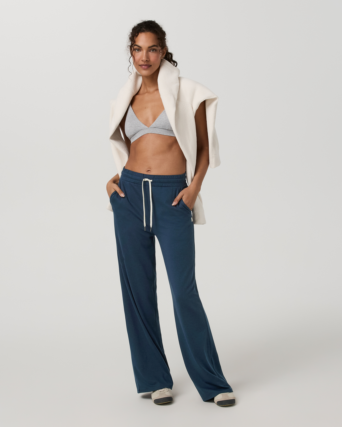 Halo Essential Wideleg Pant | Blue Coast Heather