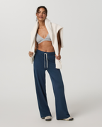 Halo Essential Wideleg Pant - Long | Blue Coast Heather