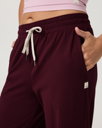 Halo Essential Wideleg Pant - Short | Cherry Noir