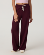 Halo Essential Wideleg Pant - Short | Cherry Noir