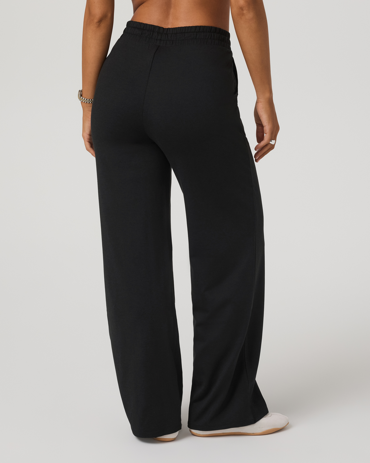 Halo Essential Wideleg Pant - Long | Black Heather