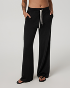 Halo Essential Wideleg Pant - Short | Black Heather