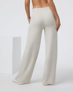 Halo Essential Wideleg Pant | Ecru Heather