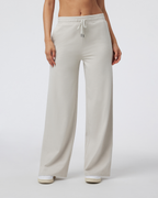 Halo Essential Wideleg Pant - Long | Ecru Heather