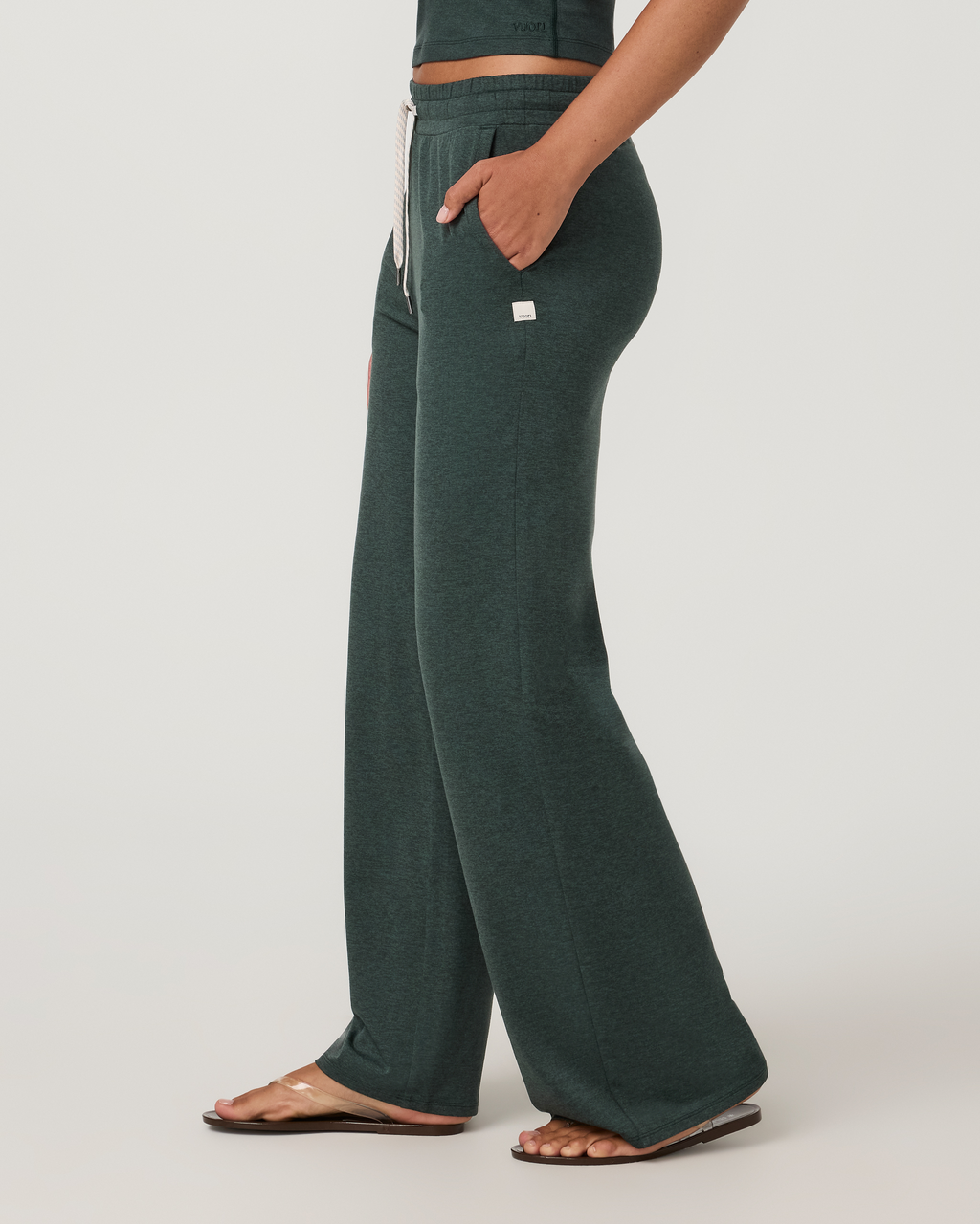 Halo Essential Wideleg Pant | Hemlock Heather