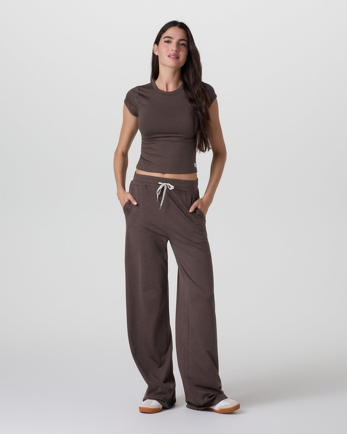 Halo Essential Wideleg Pant - Short | Java Heather