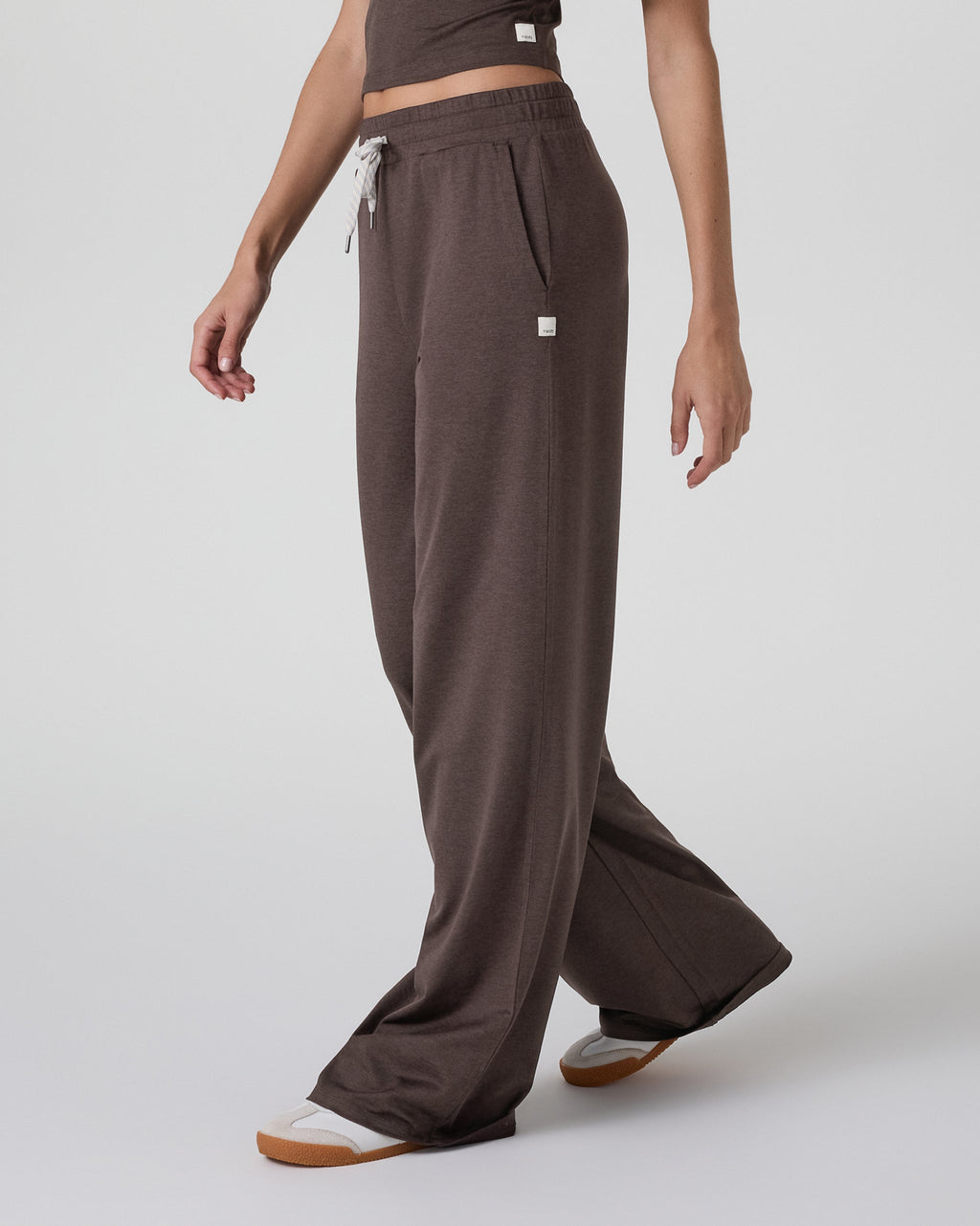 Halo Essential Wideleg Pant - Long | Java Heather