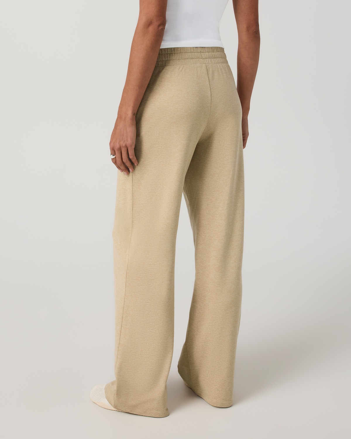 Halo Essential Wideleg Pant | Khaki Heather