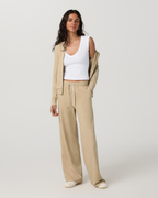 Halo Essential Wideleg Pant | Khaki Heather