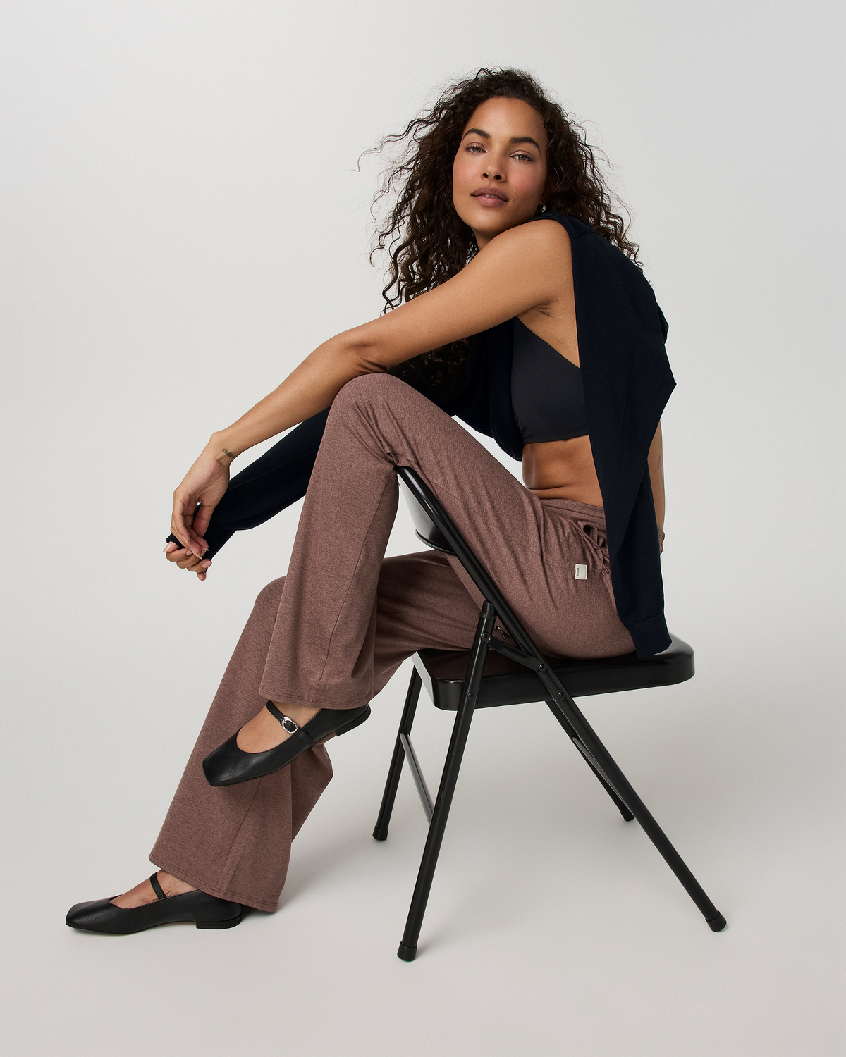 Halo Essential Wideleg Pant | Sable Heather