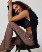 Halo Essential Wideleg Pant | Sable Heather