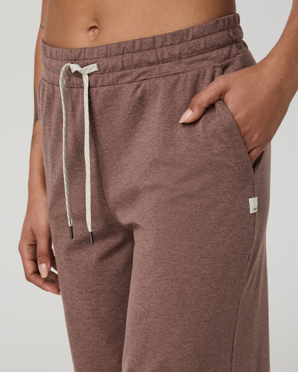 Halo Essential Wideleg Pant - Short | Sable Heather