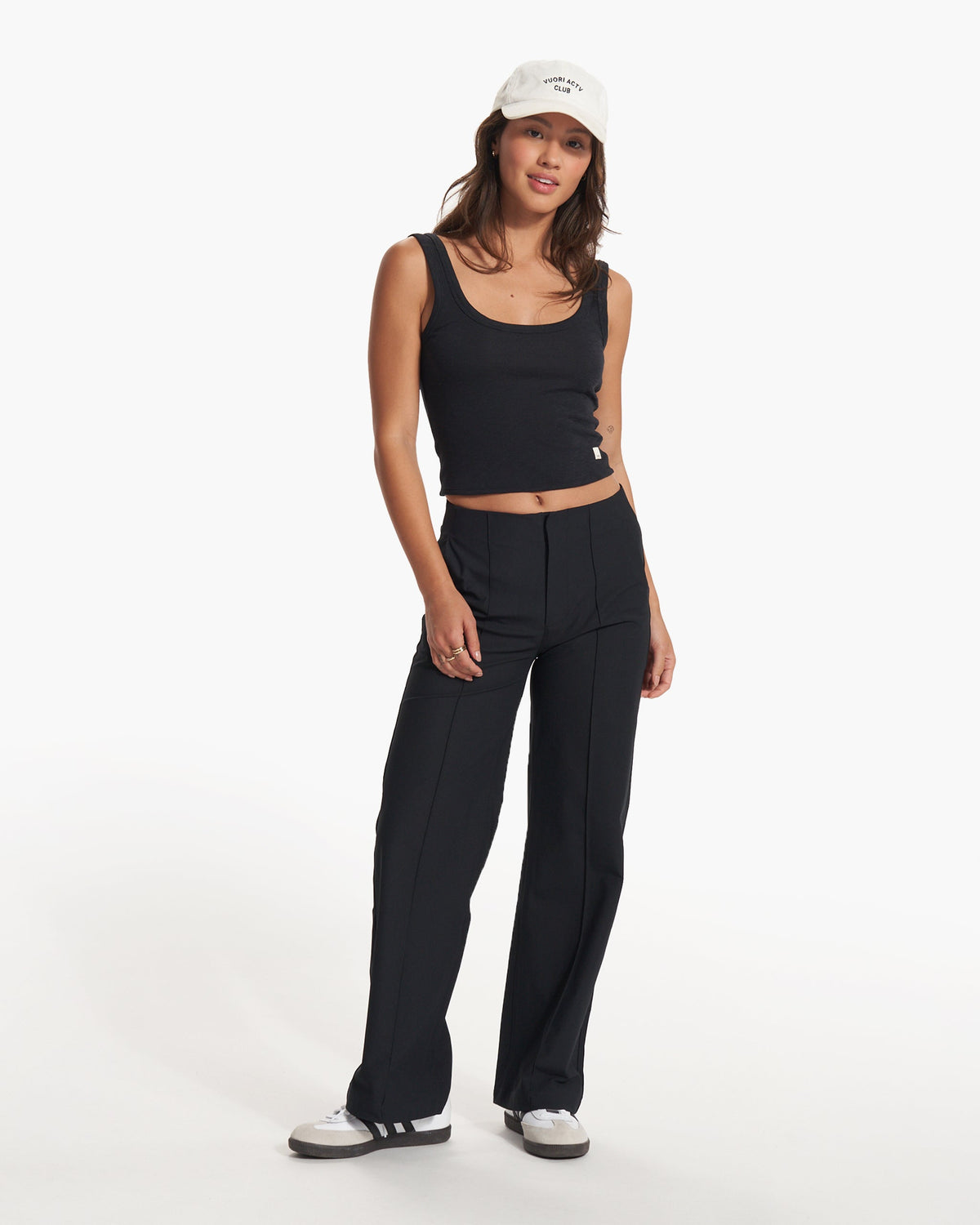 Womens Vuori Meta™ Wideleg Pant - Short | Black