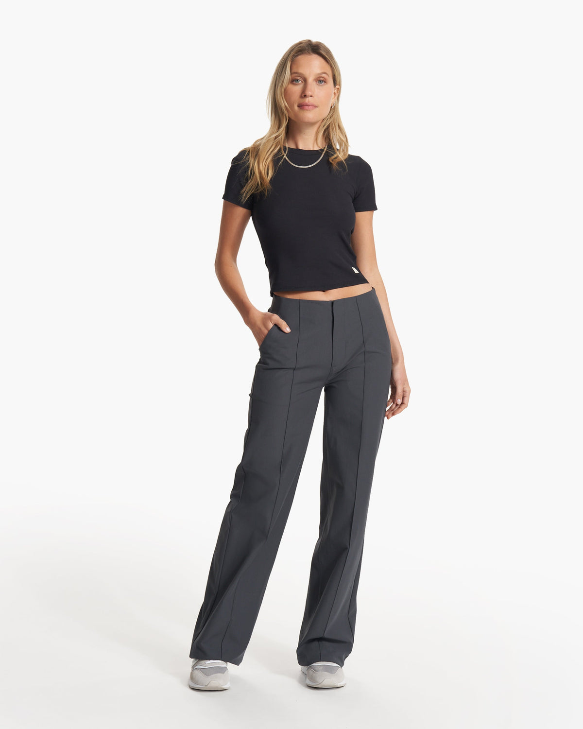 Womens Vuori Meta™ Wideleg Pant | Charcoal