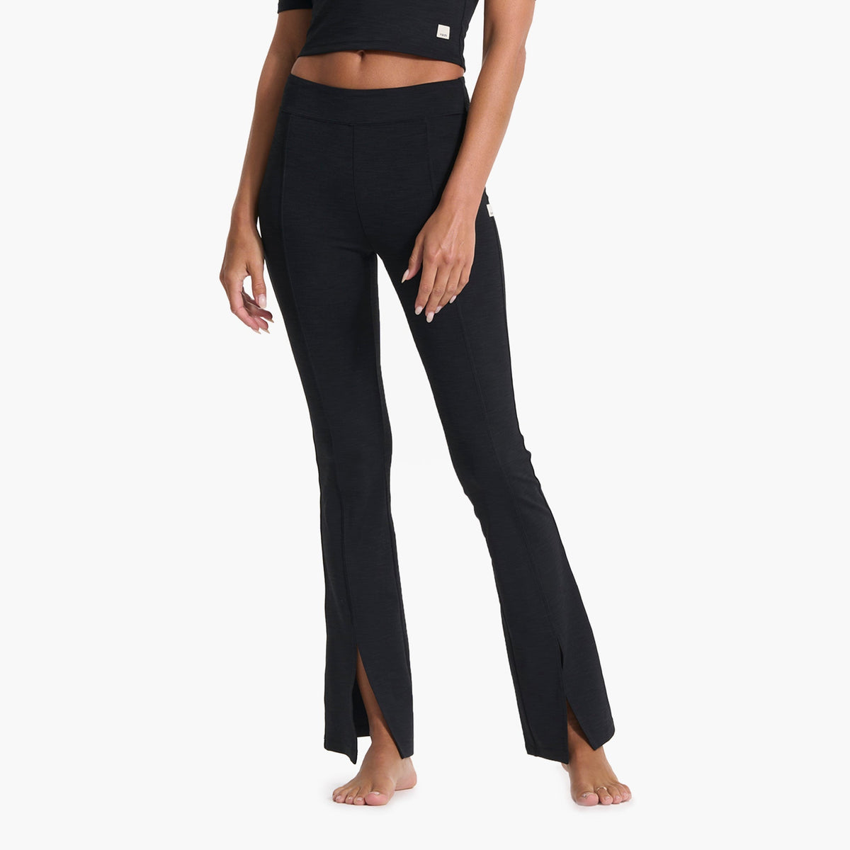 Lux Rib Split Bootcut | Black