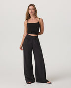 Villa Wideleg Pant - Short | Black