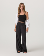 Villa Wideleg Pant - Long | Black