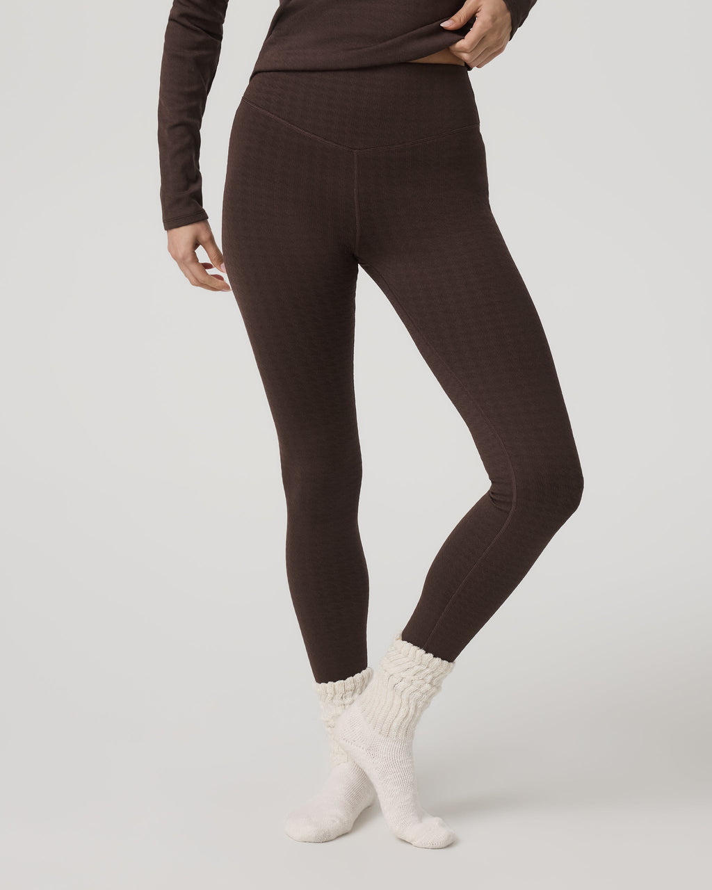 Textured Chilled Out Legging | Java Houndstooth