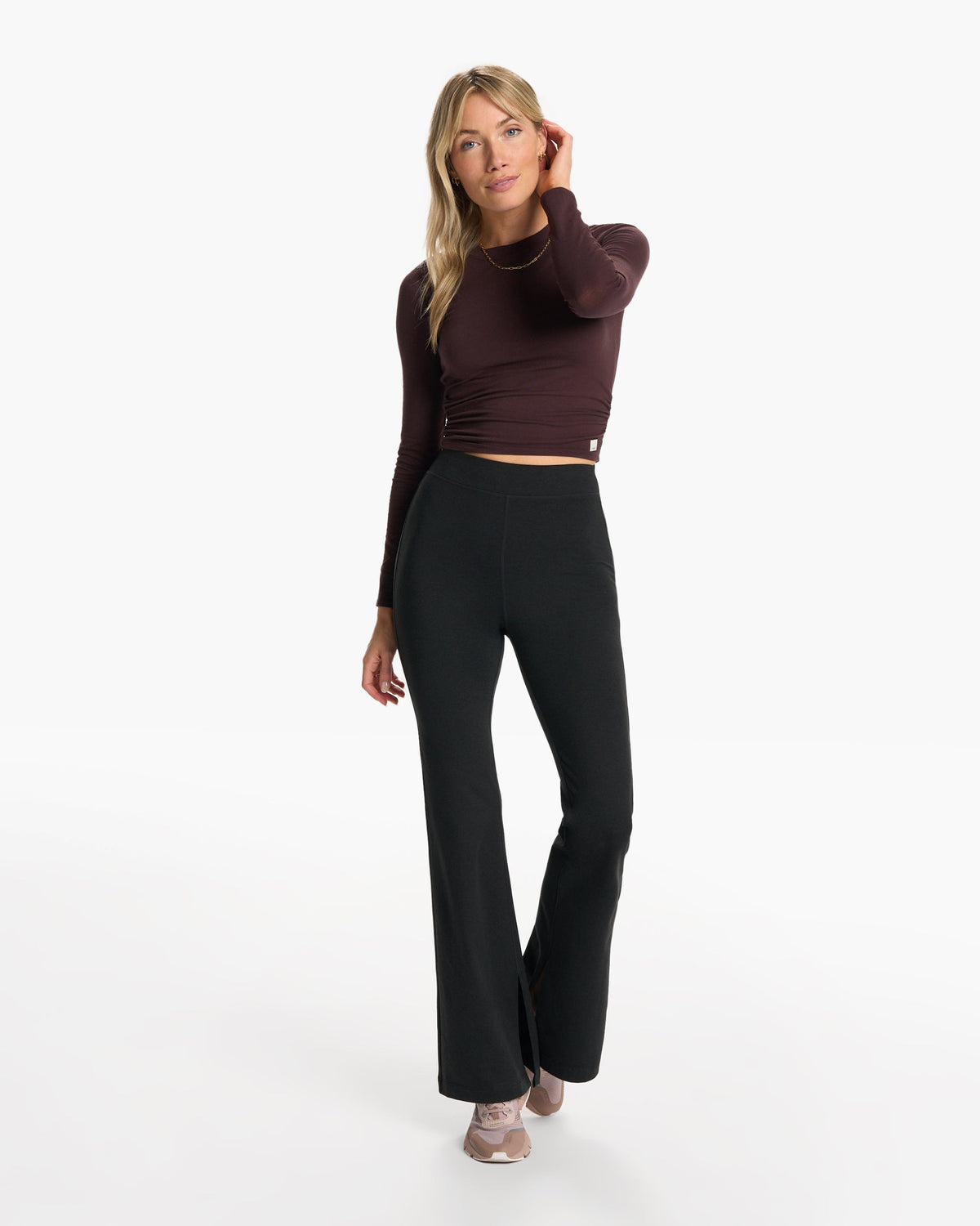 Granite High Waist Flare | Black Heather