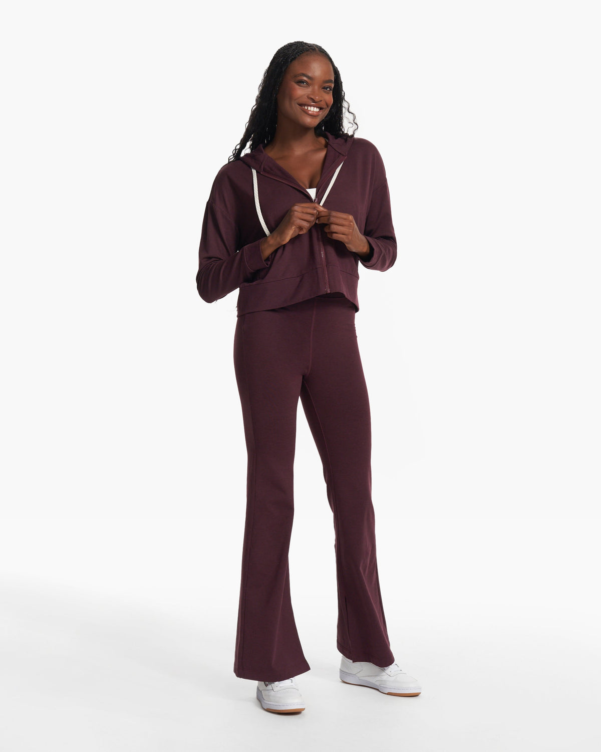 Granite High Waist Flare | Cerise Heather