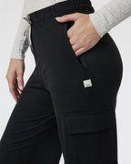 Halo Essential Cargo Wideleg | Black Heather