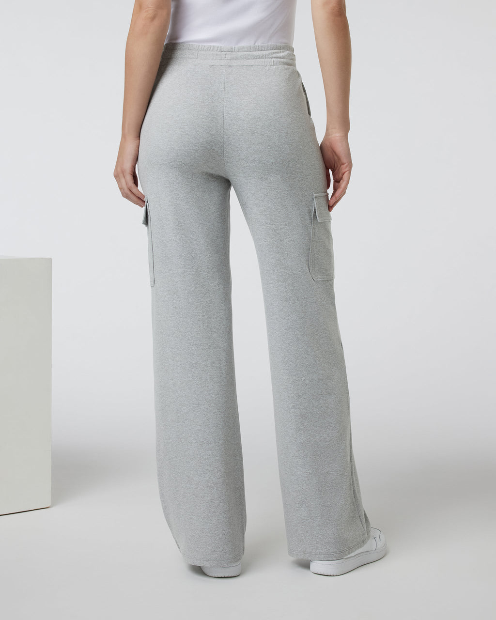 Halo Essential Cargo Wideleg | Pale Grey Heather