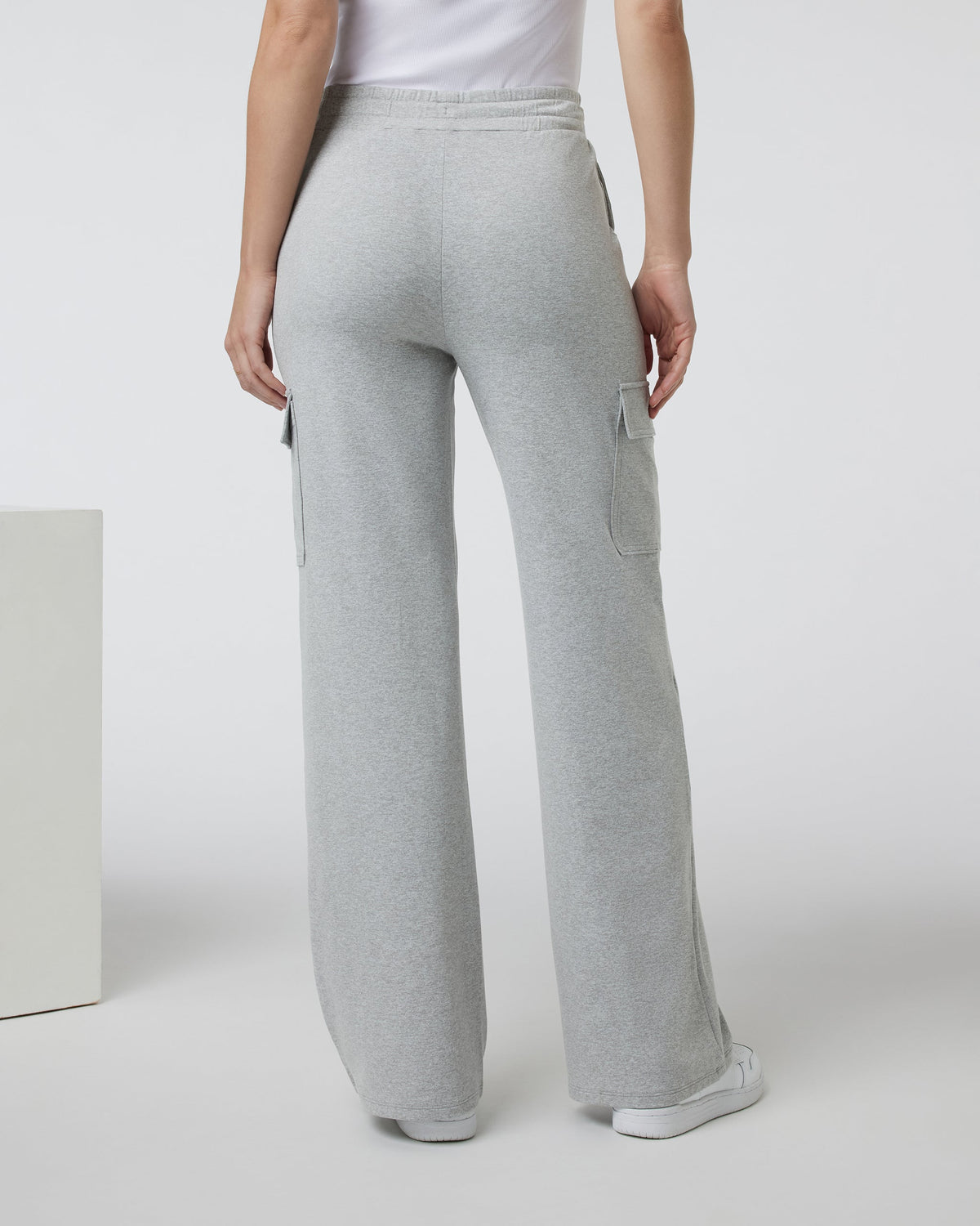 Halo Essential Cargo Wideleg | Pale Grey Heather
