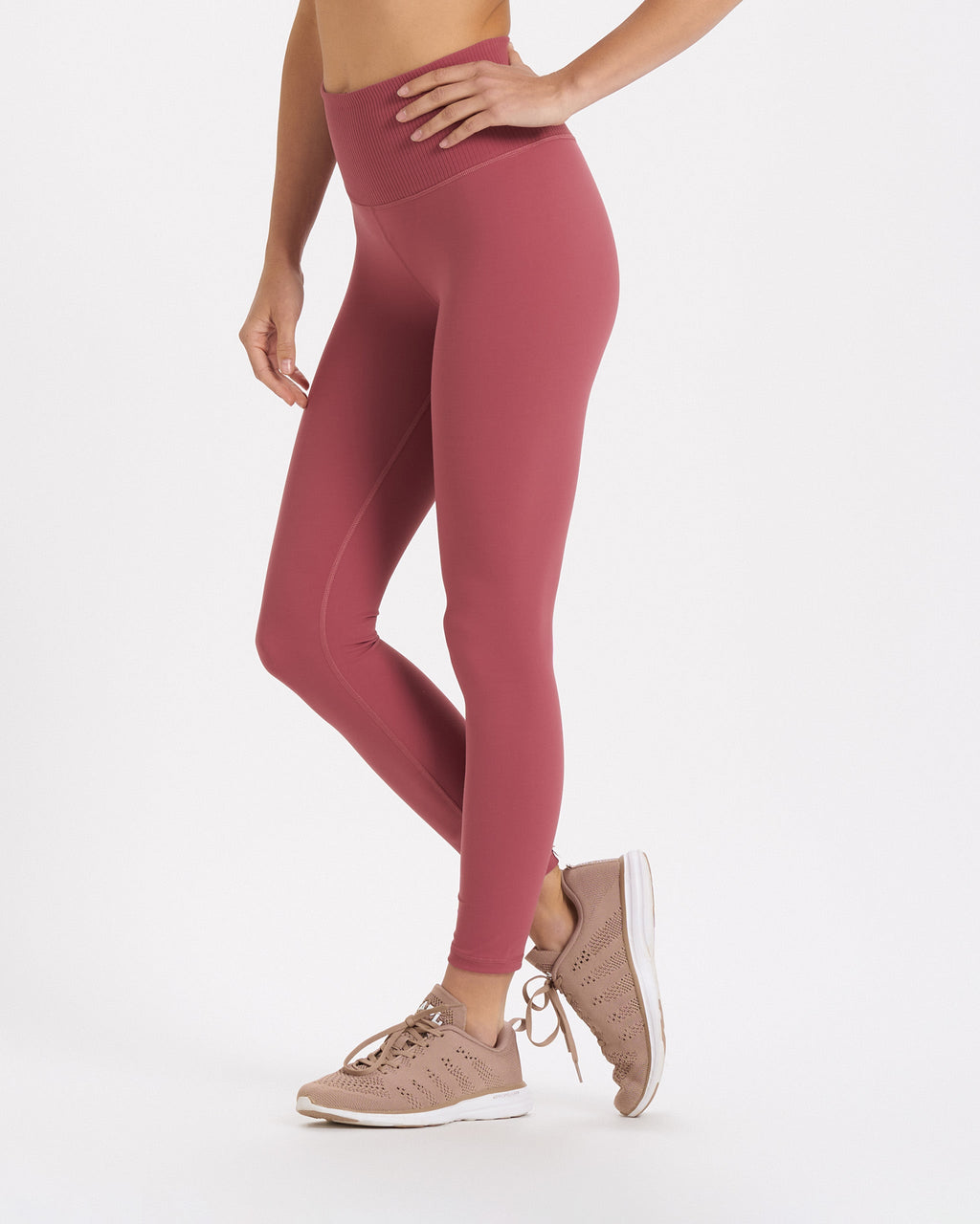 Rib Studio Legging | Desert Rose