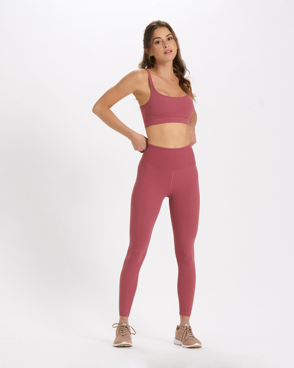 Rib Studio Legging | Desert Rose