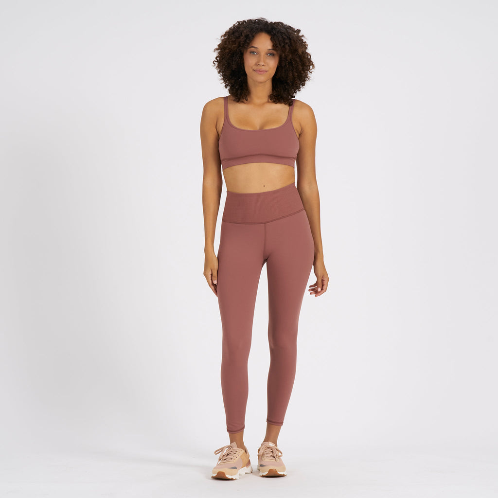 Rib Studio Legging | Terracotta